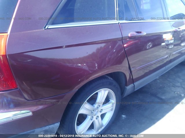2A8GM68X97R300359 - 2007 CHRYSLER PACIFICA TOURING MAROON photo 6