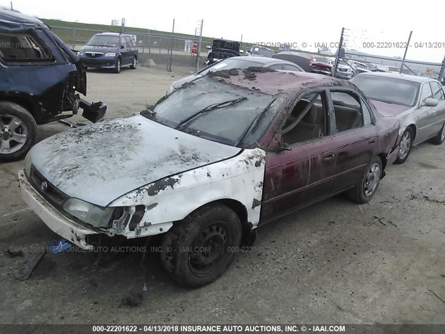 1NXBB02EXVZ631099 - 1997 TOYOTA COROLLA DX MAROON photo 2