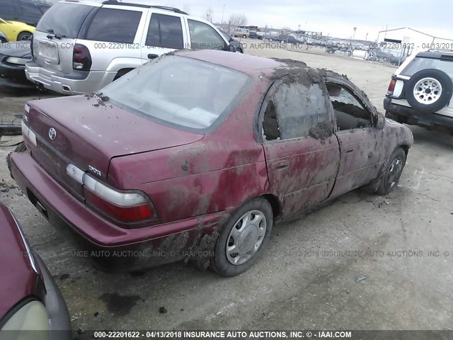 1NXBB02EXVZ631099 - 1997 TOYOTA COROLLA DX MAROON photo 4