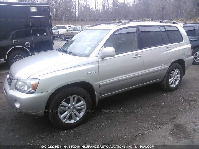 JTEEW21A660032866 - 2006 TOYOTA HIGHLANDER HYBRID SILVER photo 2