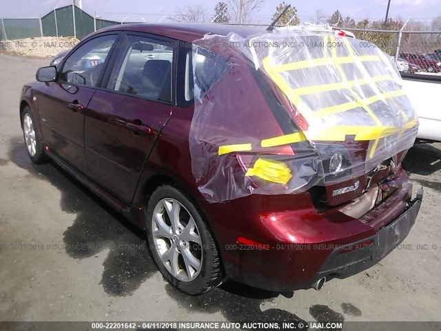 JM1BK343781172640 - 2008 MAZDA 3 HATCHBACK RED photo 3