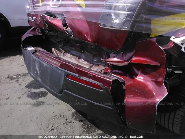 JM1BK343781172640 - 2008 MAZDA 3 HATCHBACK RED photo 6