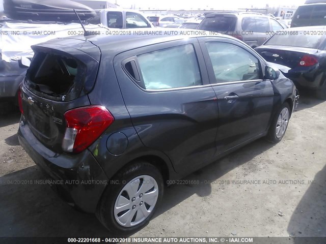 KL8CB6SA9HC820368 - 2017 CHEVROLET SPARK LS GRAY photo 4