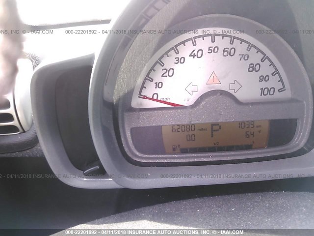 WMEEJ31X09K257128 - 2009 SMART FORTWO PURE/PASSION RED photo 7