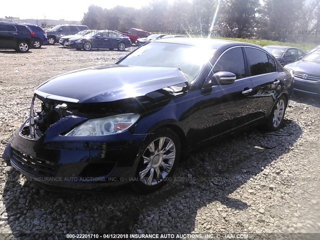 KMHGC46EX9U033024 - 2009 HYUNDAI GENESIS 3.8L BLACK photo 2