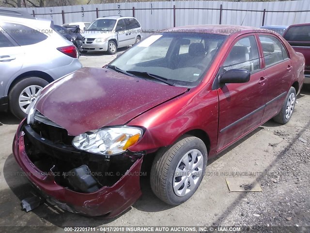 1NXBR32E03Z042055 - 2003 TOYOTA COROLLA CE/LE/S MAROON photo 2