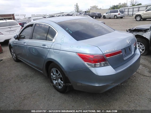 1HGCP2F41CA102700 - 2012 HONDA ACCORD LXP Light Blue photo 3