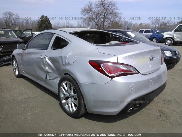 KMHHT6KD1EU113710 - 2014 HYUNDAI GENESIS COUPE 2.0T SILVER photo 3