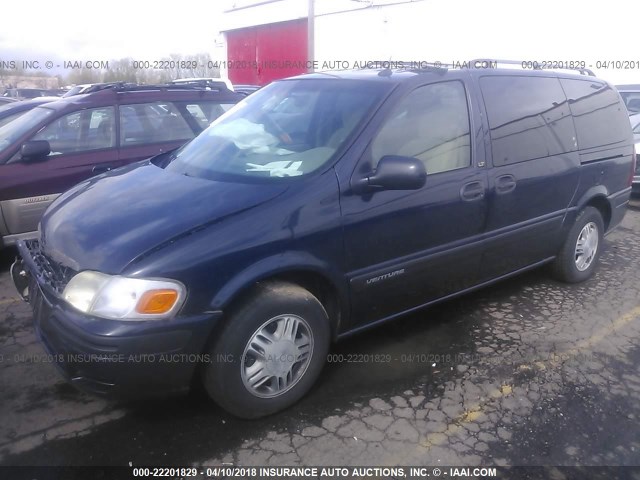 1GNDX13E84D236170 - 2004 CHEVROLET VENTURE LUXURY BLUE photo 2