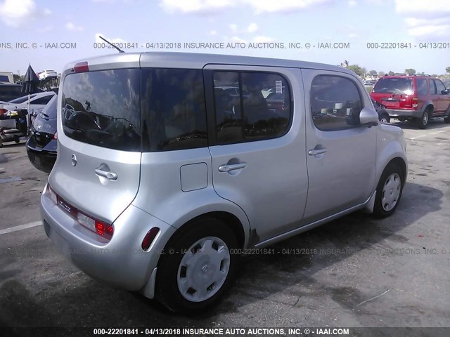 JN8AZ2KR7AT162519 - 2010 NISSAN CUBE S/SL/KROM SILVER photo 4