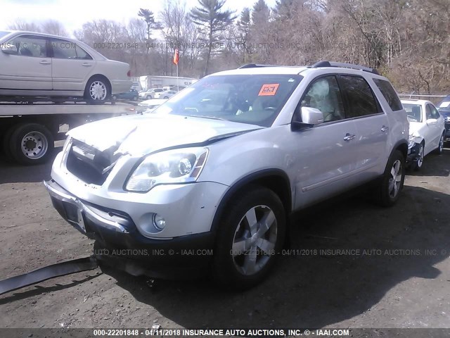 1GKLVMED7AJ172043 - 2010 GMC ACADIA SLT-1 SILVER photo 2