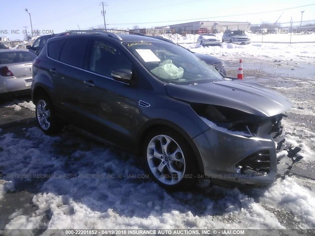 1FMCU9J97DUC21026 - 2013 FORD ESCAPE TITANIUM GRAY photo 1