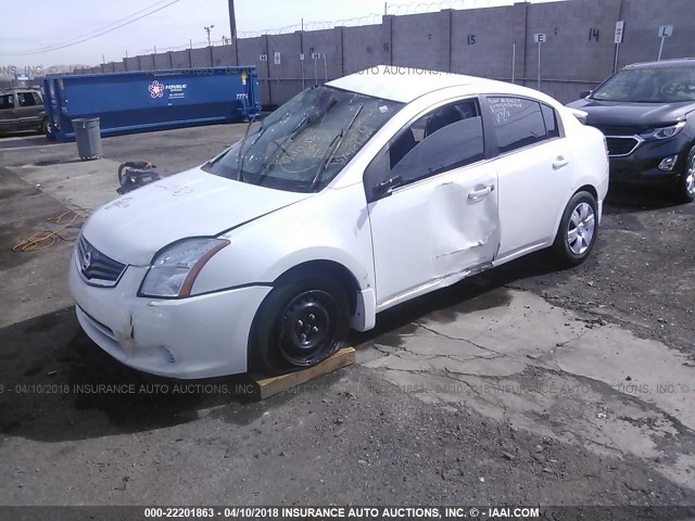 3N1AB6AP9BL685735 - 2011 NISSAN SENTRA 2.0/2.0S/SR/2.0SL WHITE photo 2