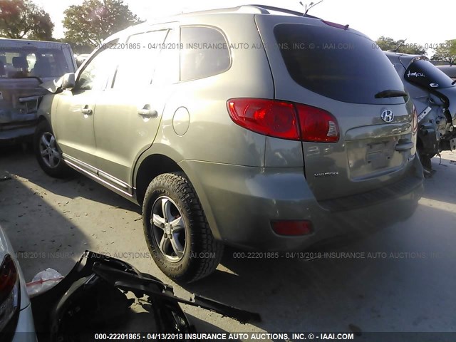 5NMSG13D97H110130 - 2007 HYUNDAI SANTA FE GLS GREEN photo 3