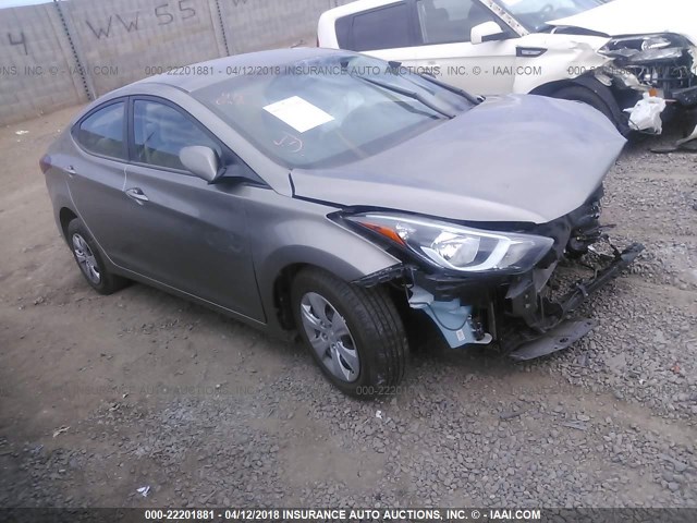 5NPDH4AE4GH692661 - 2016 HYUNDAI ELANTRA SE/SPORT/LIMITED BROWN photo 1