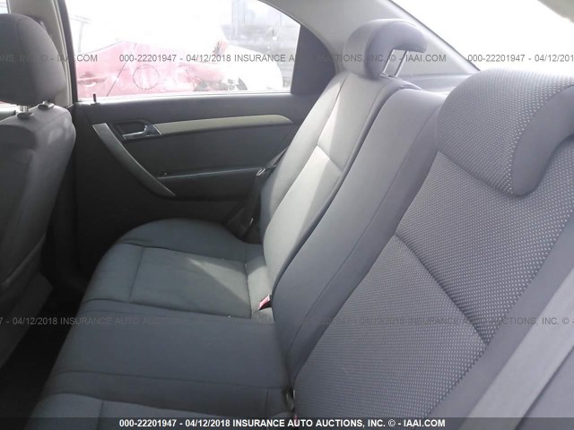 KL1TD56617B107106 - 2007 CHEVROLET AVEO LS GRAY photo 8