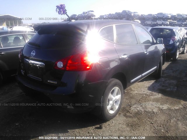 JN8AS5MT6DW526561 - 2013 NISSAN ROGUE S/SV BLACK photo 4