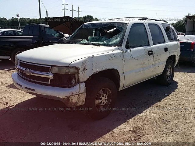 1GNEC13Z43R126124 - 2003 CHEVROLET TAHOE C1500 WHITE photo 2