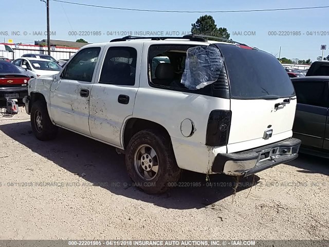 1GNEC13Z43R126124 - 2003 CHEVROLET TAHOE C1500 WHITE photo 3