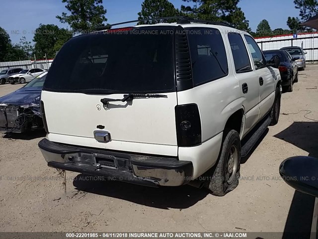 1GNEC13Z43R126124 - 2003 CHEVROLET TAHOE C1500 WHITE photo 4