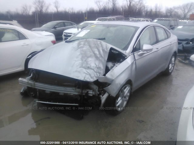 3FA6P0HD0GR138523 - 2016 FORD FUSION SE SILVER photo 2