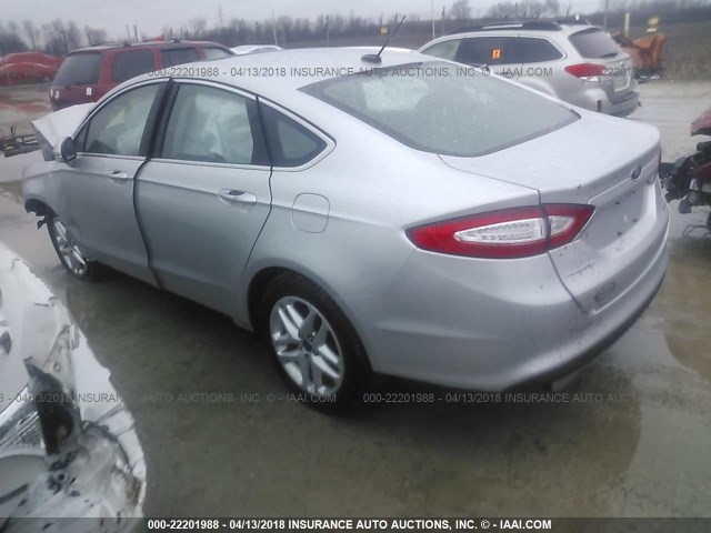 3FA6P0HD0GR138523 - 2016 FORD FUSION SE SILVER photo 3