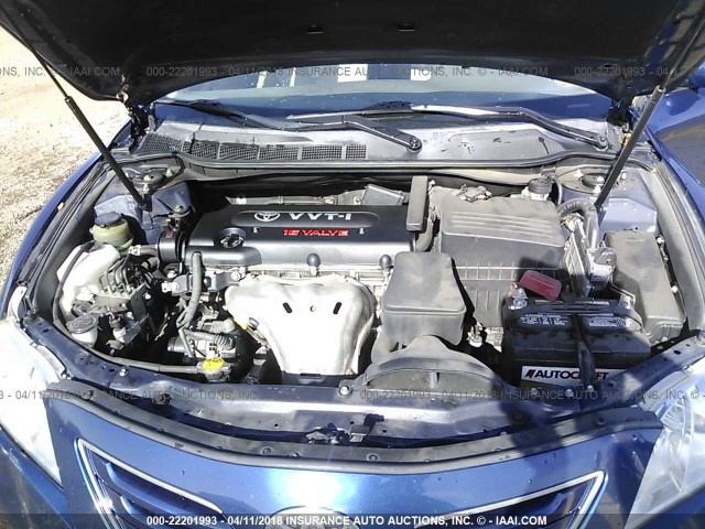 JTNBE46K773110168 - 2007 TOYOTA CAMRY NEW GENERATION CE/LE/XLE/SE BLUE photo 10