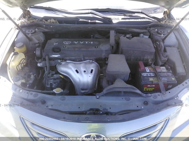 4T1BE46K77U527901 - 2007 TOYOTA CAMRY NEW GENERAT CE/LE/XLE/SE GREEN photo 10