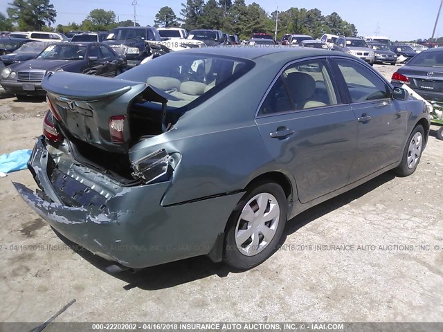 4T1BE46K77U527901 - 2007 TOYOTA CAMRY NEW GENERAT CE/LE/XLE/SE GREEN photo 4