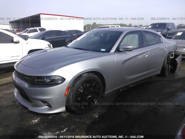 2C3CDXHG6FH916184 - 2015 DODGE CHARGER SXT SILVER photo 2