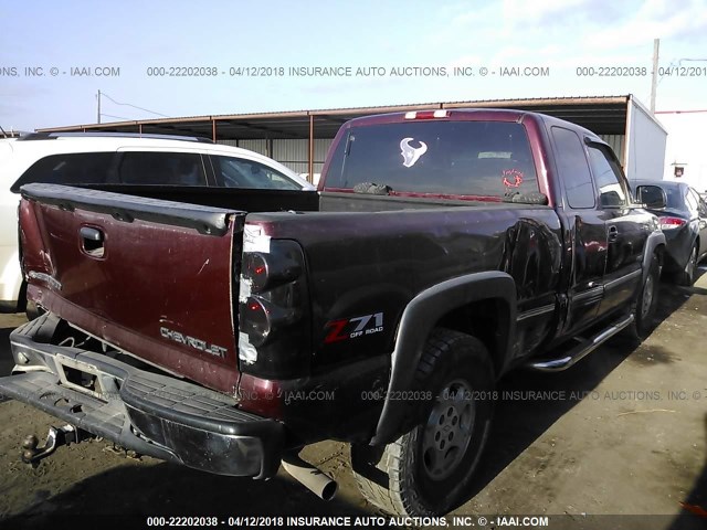 2GCEK19T411371722 - 2001 CHEVROLET SILVERADO K1500 BURGUNDY photo 4