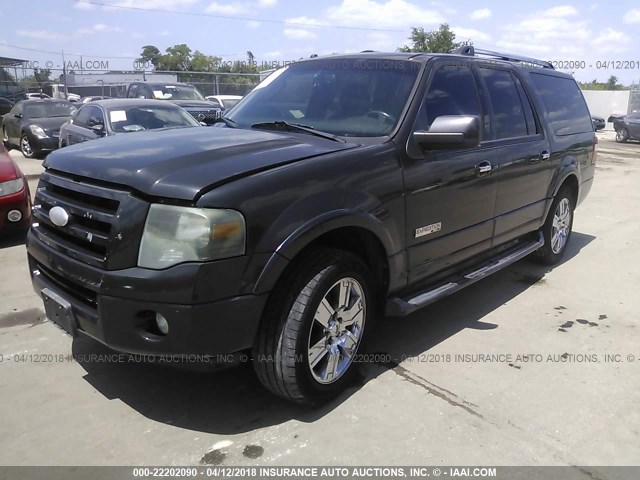 1FMFK19547LA44788 - 2007 FORD EXPEDITION EL LIMITED GRAY photo 2