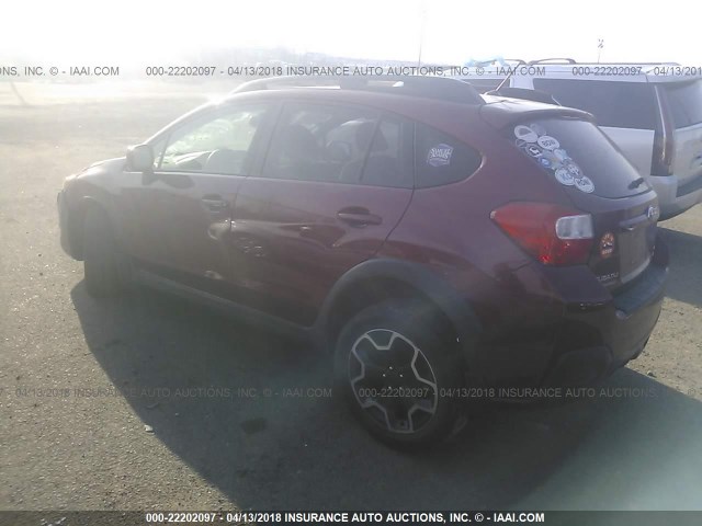 JF2GPACC6D2843959 - 2013 SUBARU XV CROSSTREK 2.0 PREMIUM BURGUNDY photo 3