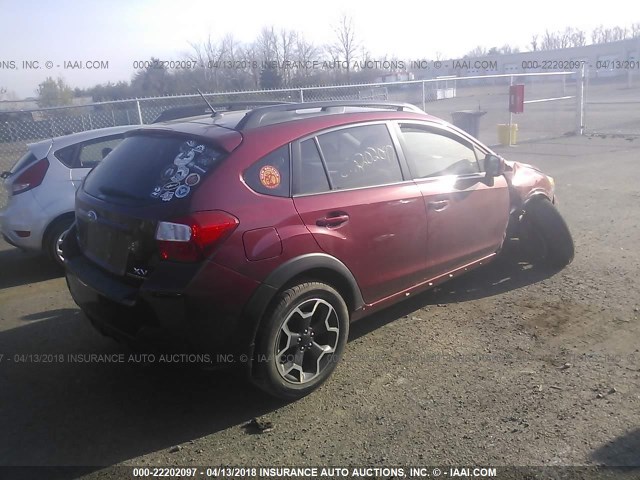 JF2GPACC6D2843959 - 2013 SUBARU XV CROSSTREK 2.0 PREMIUM BURGUNDY photo 4