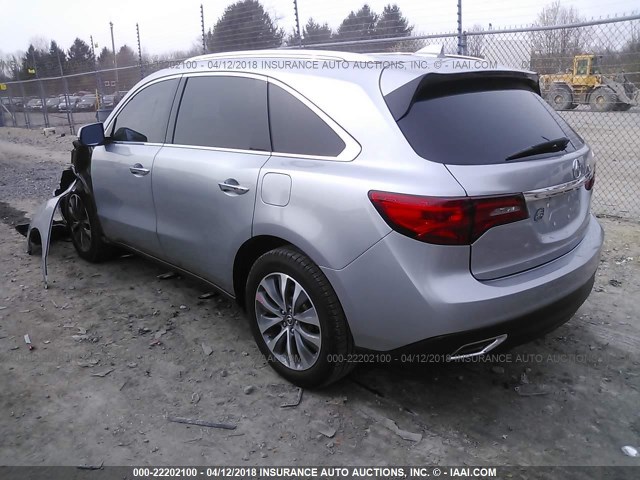 5FRYD4H60GB046929 - 2016 ACURA MDX TECHNOLOGY SILVER photo 3