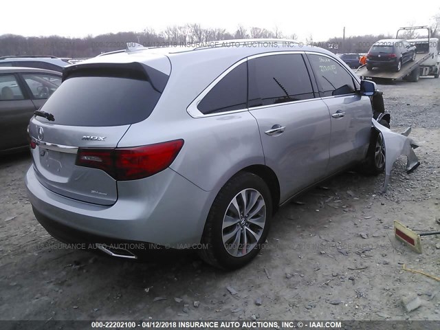 5FRYD4H60GB046929 - 2016 ACURA MDX TECHNOLOGY SILVER photo 4