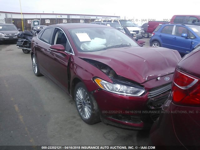 3FA6P0D93FR240625 - 2015 FORD FUSION TITANIUM MAROON photo 1