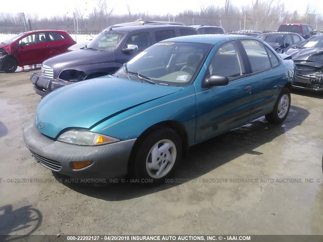 1G1JC5242V7168884 - 1997 CHEVROLET CAVALIER TEAL photo 2