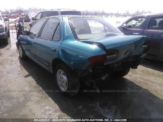 1G1JC5242V7168884 - 1997 CHEVROLET CAVALIER TEAL photo 3