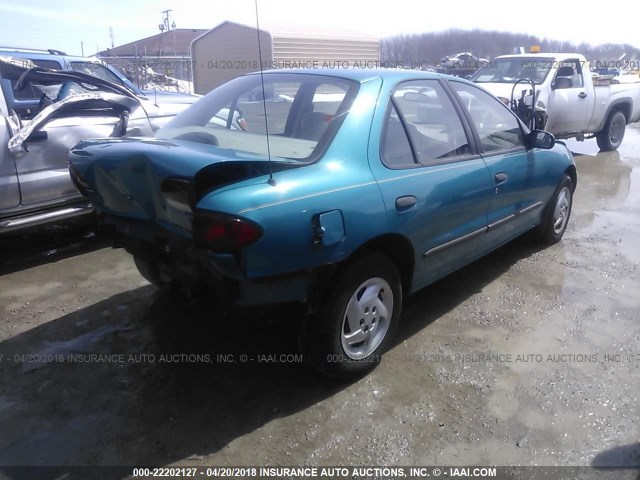 1G1JC5242V7168884 - 1997 CHEVROLET CAVALIER TEAL photo 4