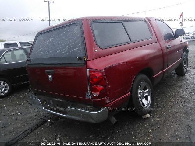 1D7HA16KX7J500482 - 2007 DODGE RAM 1500 ST RED photo 4