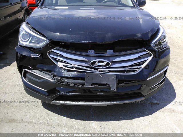 5NMZT3LB2JH091576 - 2018 HYUNDAI SANTA FE SPORT  BLACK photo 6