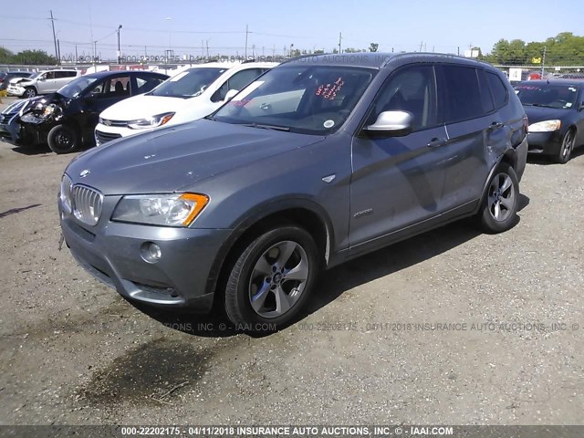 5UXWX5C57CL723761 - 2012 BMW X3 XDRIVE28I GRAY photo 2