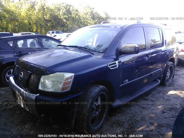 5N1AA08A26N737027 - 2006 NISSAN ARMADA SE/LE BLUE photo 2