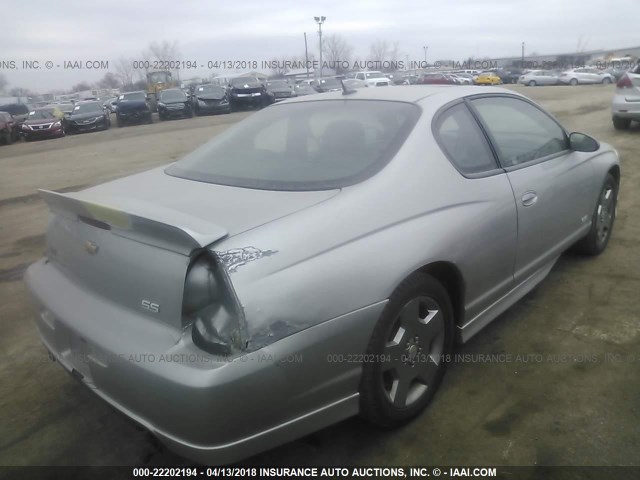2G1WL15C979406734 - 2007 CHEVROLET MONTE CARLO SS ვერცხლისფერი ფოტო 4
