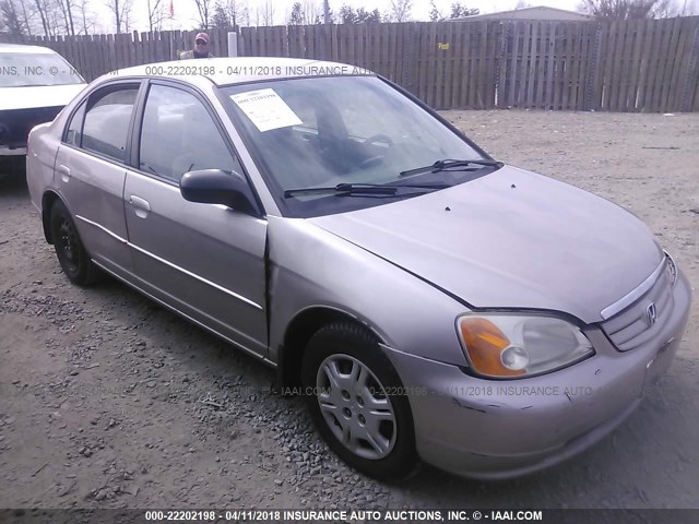 2HGES16682H566389 - 2002 HONDA CIVIC LX TAN photo 1