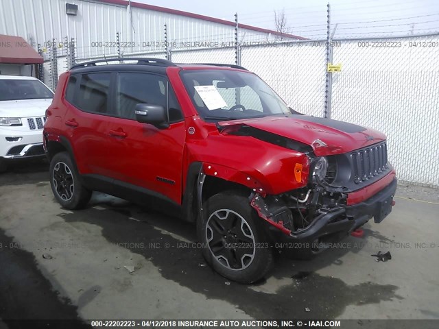 ZACCJBCB4HPE87826 - 2017 JEEP RENEGADE TRAILHAWK RED photo 1