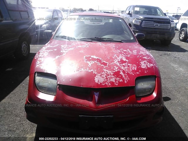 1G2JB1243Y7197144 - 2000 PONTIAC SUNFIRE SE RED photo 6