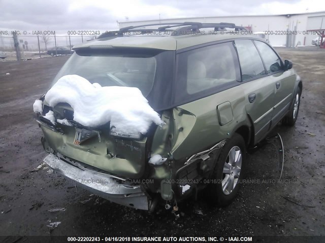 4S4BP61C057367880 - 2005 SUBARU LEGACY OUTBACK 2.5I BEIGE photo 6