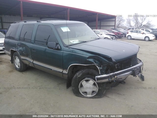 1GNEK13R2VJ411943 - 1997 CHEVROLET TAHOE K1500 GREEN photo 1